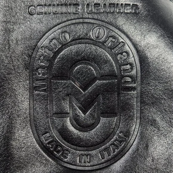 MARINO ORLANDI Cream Croc Embossed Leather Large Bag - Picture 4 of 16